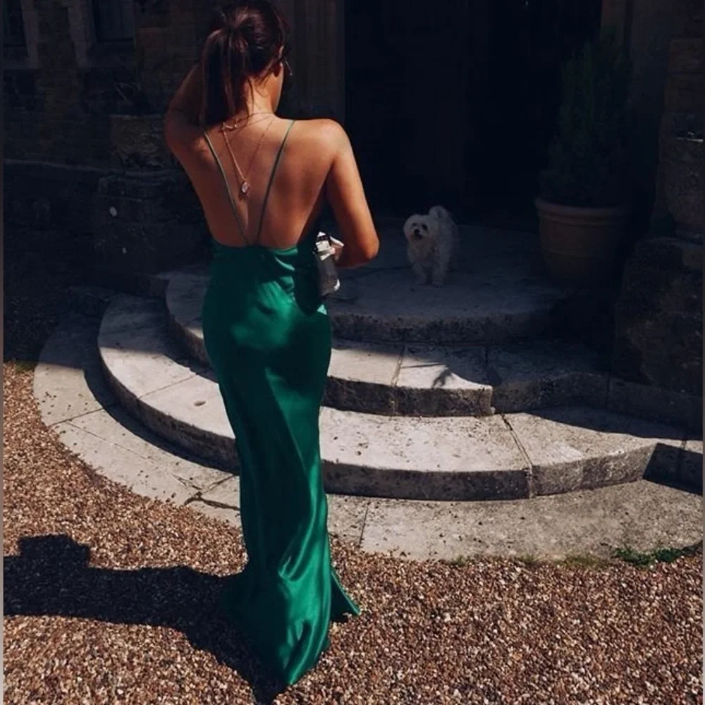 Rat & Boa Delphine Dress Green Wedding Prom Gala Medium Emerald Maxi Long